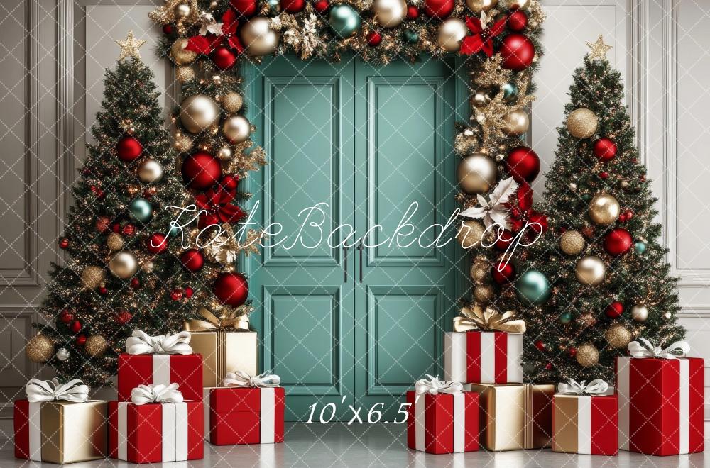 Kate Christmas Tree Garland Door Gifts Backdrop Designed by Lidia Redekopp