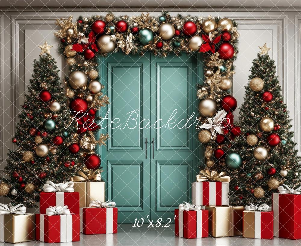 Kate Christmas Tree Garland Door Gifts Backdrop Designed by Lidia Redekopp