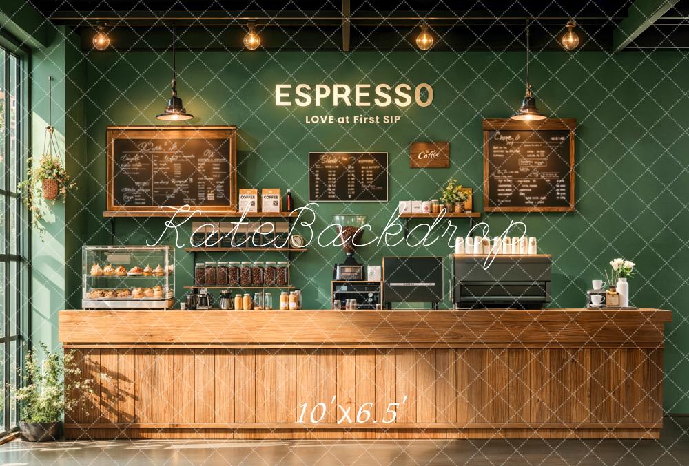 Kate Coffee Shop Espresso Backdrop Designed by Emetselch