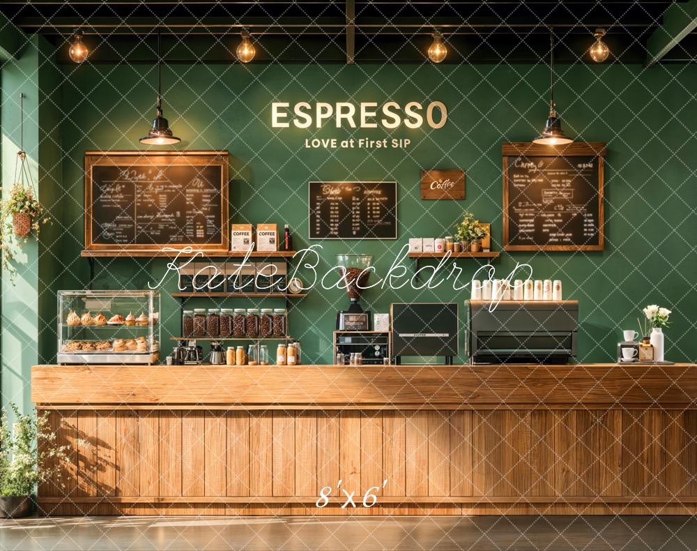 Kate Coffee Shop Espresso Backdrop Designed by Emetselch