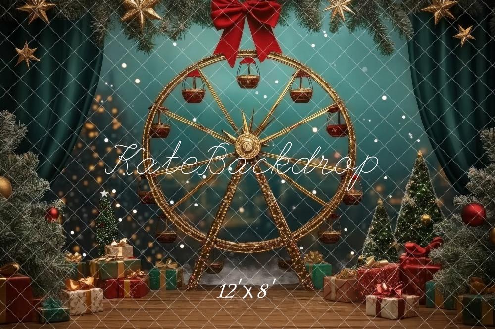 Kate Christmas Ferris Wheel Gifts Backdrop Designed by Lidia Redekopp