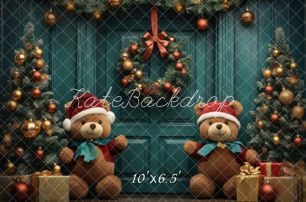 Kate Christmas Tree Teddy Bear Backdrop Designed by Lidia Redekopp