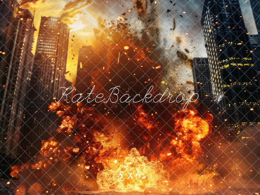 Kate City Explosion Action Backdrop Designed by Lidia Redekopp