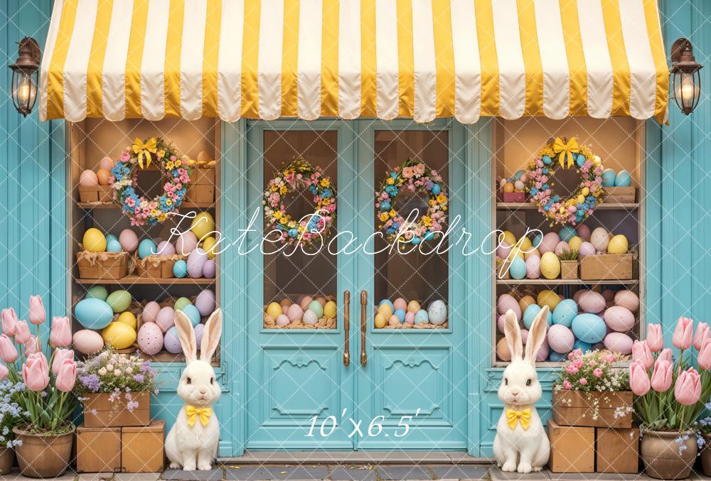 TEST Kate Easter Bunny Floral Eggs Shop Backdrop Designed by Emetselch