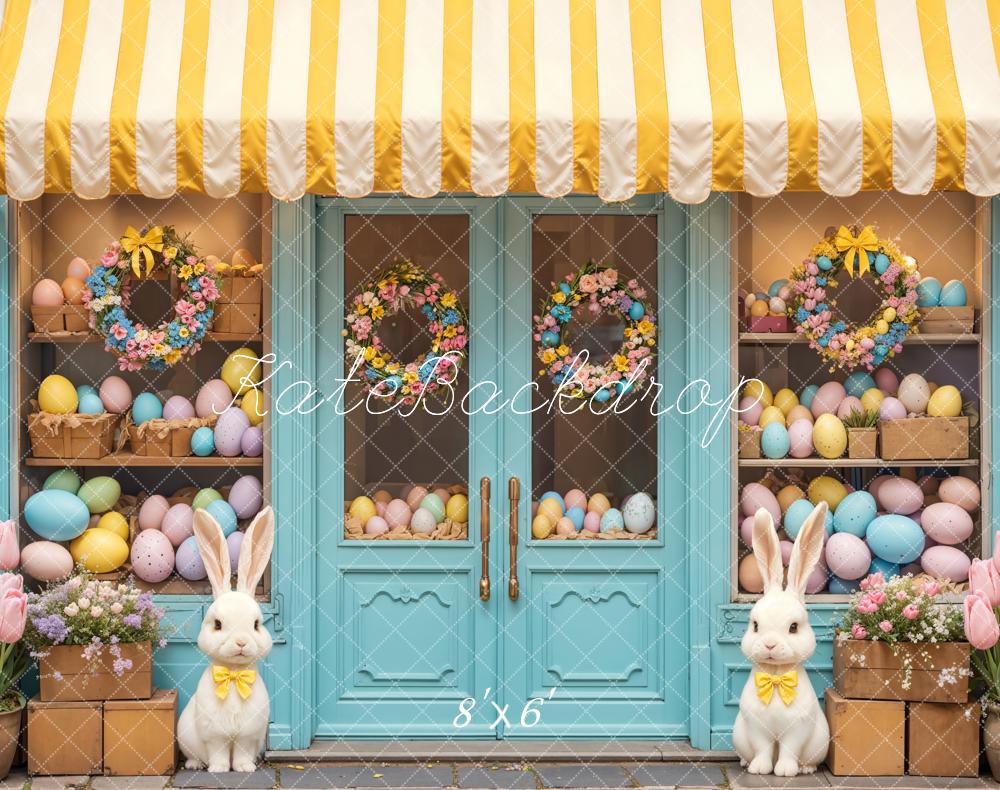 TEST Kate Easter Bunny Floral Eggs Shop Backdrop Designed by Emetselch