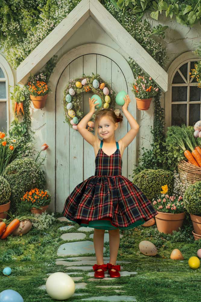 Vestido de niños escalonado en tonos rosados y morados para fotografía