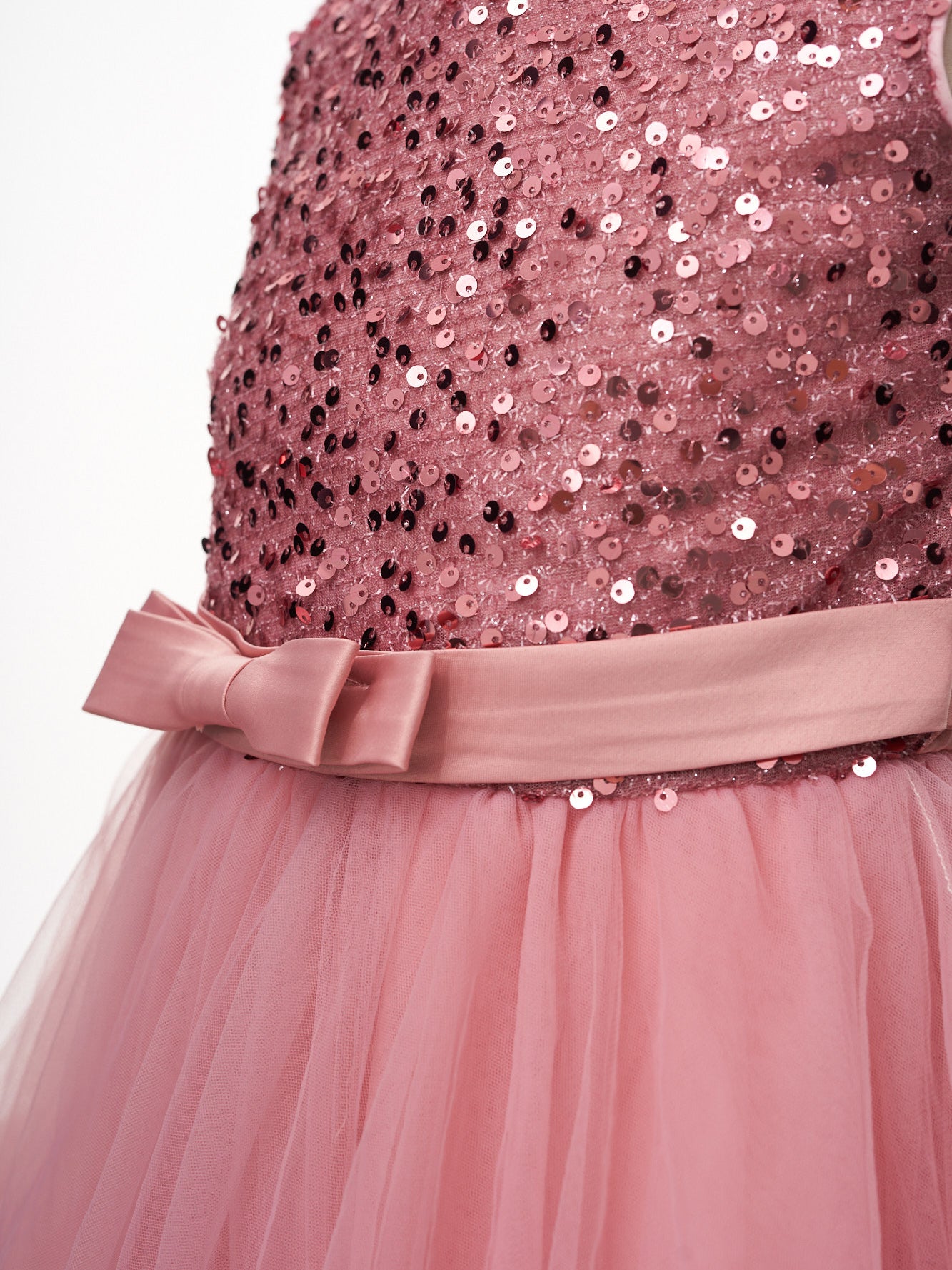 Roze Pailletten Tule Prinsessenjurk voor Kinderen voor Fotografie