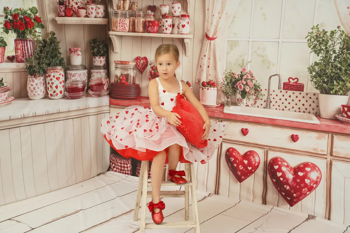 Vestido de niños escalonado en tonos rosados y morados para fotografía