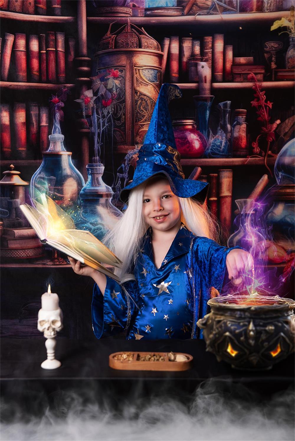 Kate Halloween Witch Potion Kitchen Backdrop Designed by Lidia Redekopp