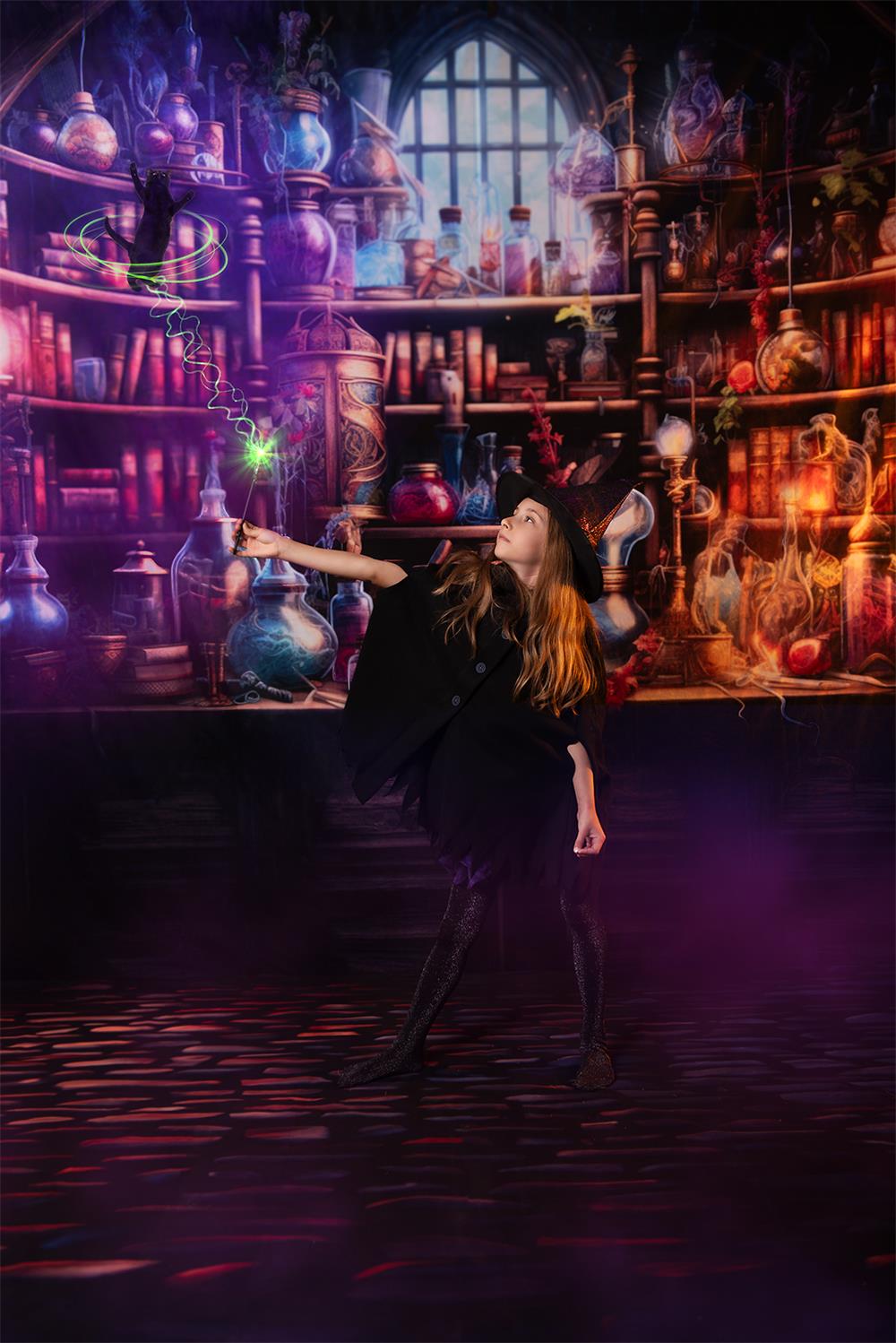 Kate Halloween Witch Potion Kitchen Backdrop Designed by Lidia Redekopp