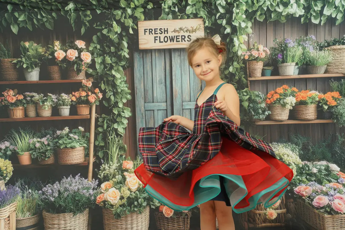 Kate Spring Flower Shop Rustic Backdrop Designed by Mini MakeBelieve