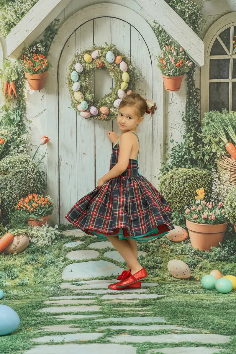 Kate Sweep Easter House Bunny Garden Carrots Backdrop Designed by Emetselch