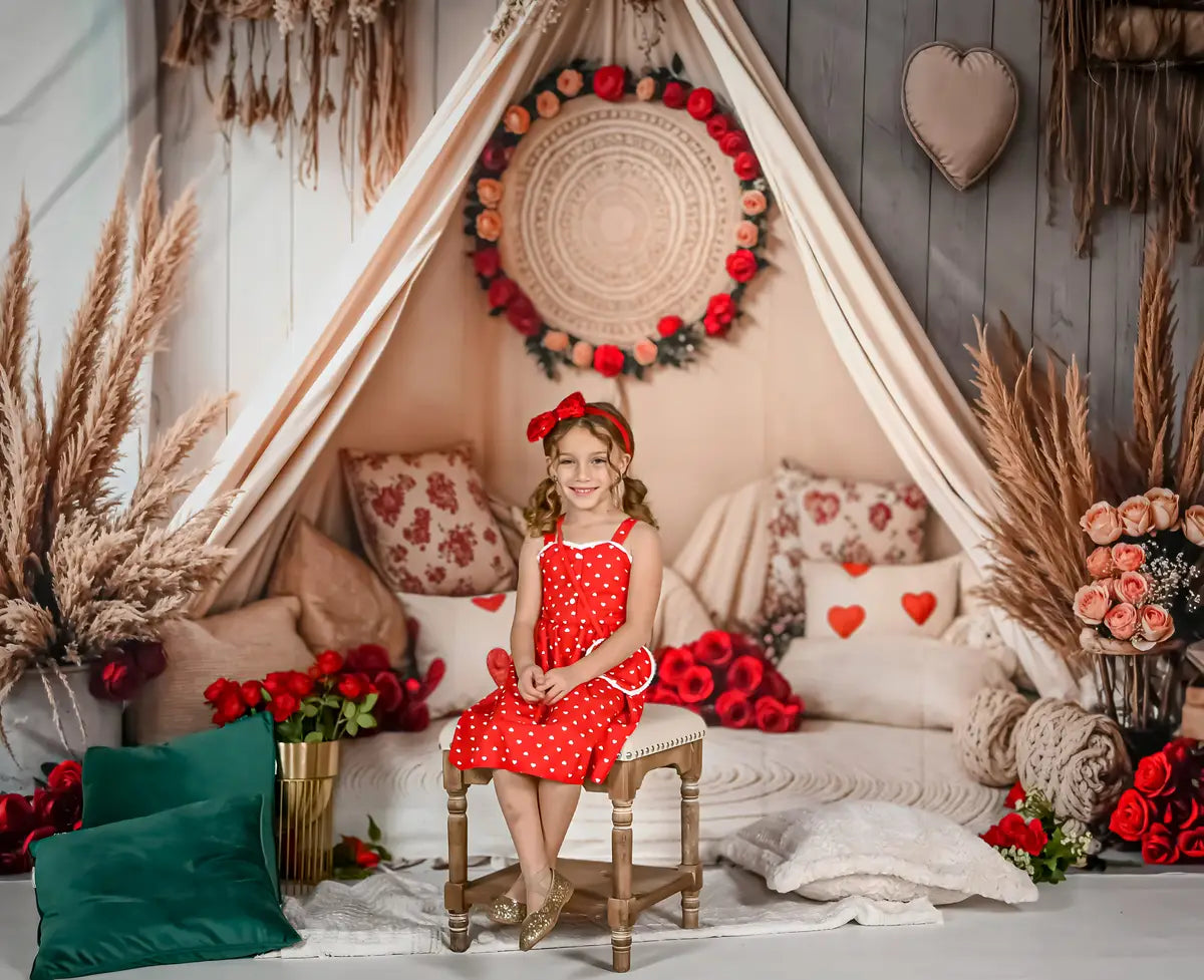 Kate Spring Boho Romantic Floral Tent Backdrop Designed by Emetselch