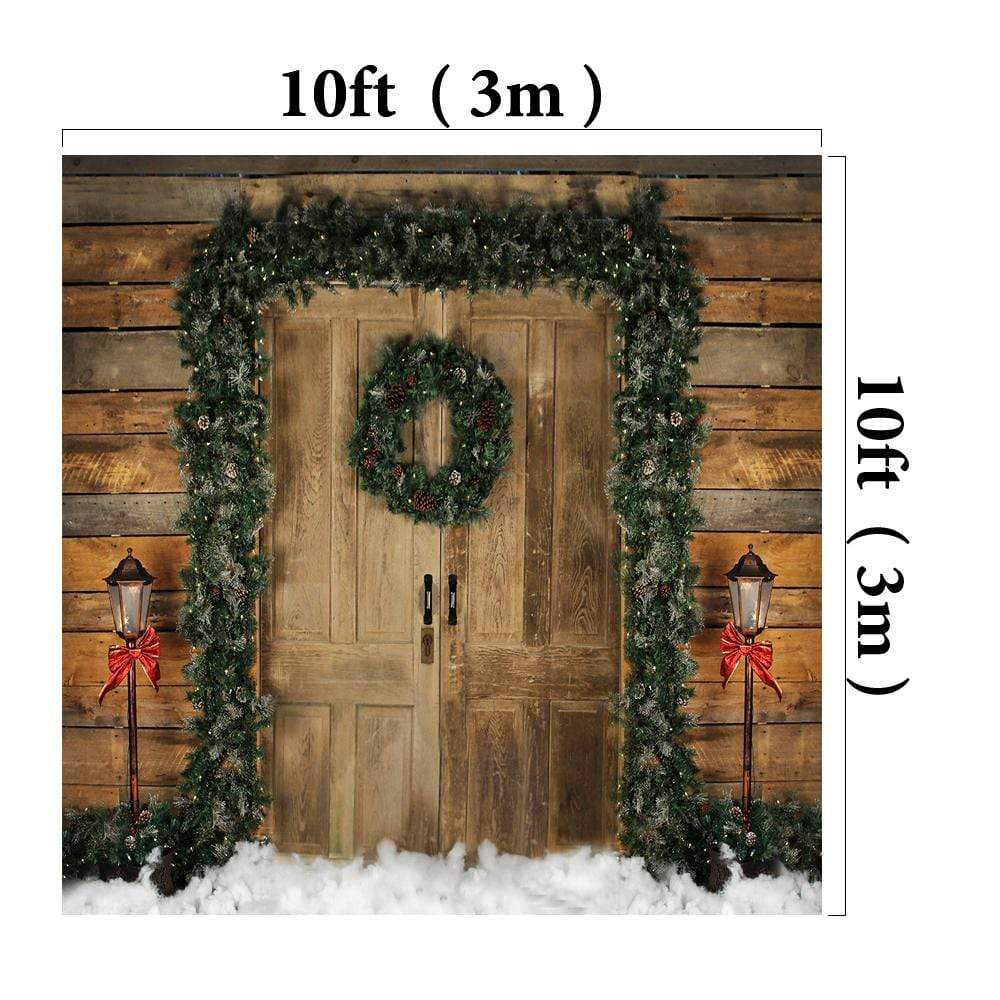 Katebackdrop£ºKate Holiday Door Christmas Wreath Backdrop designed by Arica Kirby