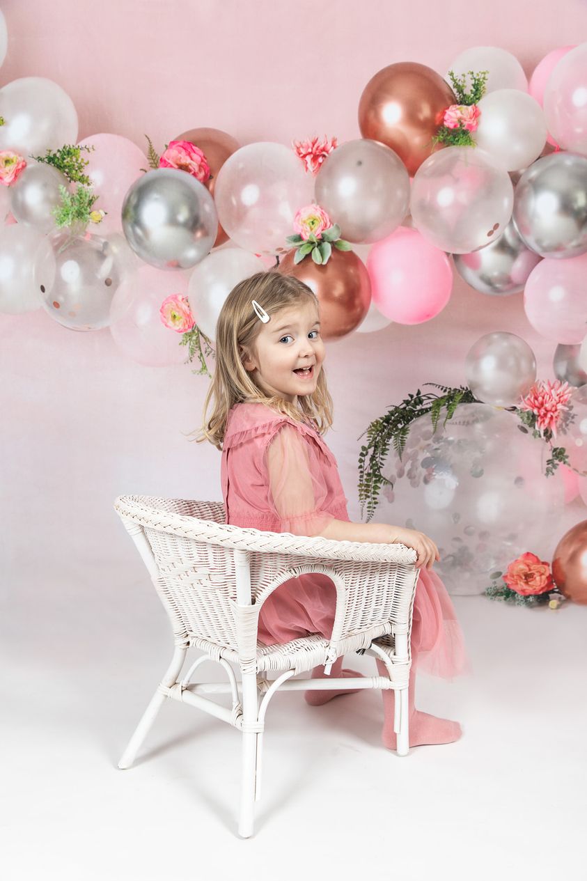 Kate Pastel Rainbow Balloon Wall Backdrop Designed by Mandy Ringe  Photography