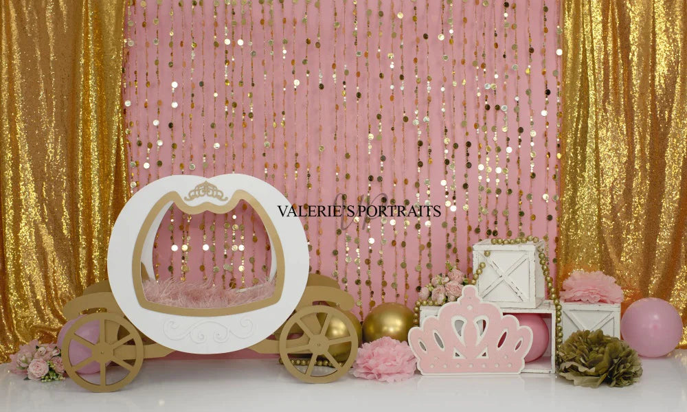 Roze Prinsessen Achtergrond Taart Smash Glitters Ontworpen door Valerie Miranda (alleen verzenden naar Canada)