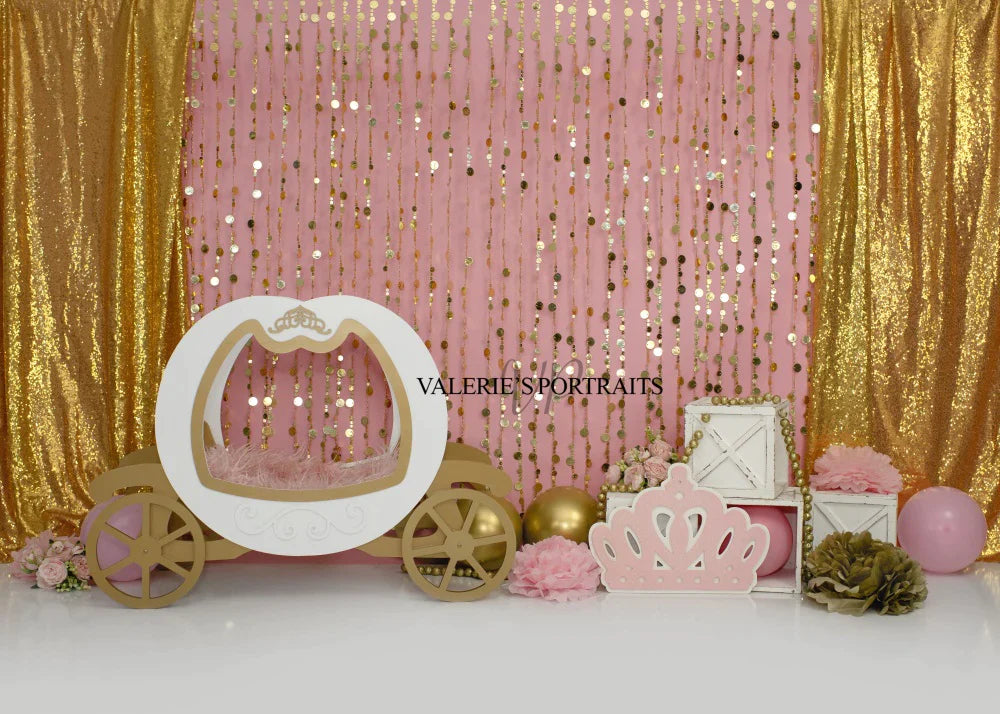 Sfondo rosa principessa per torta Smash Glitter progettato da Valerie Miranda (spedizione solo in Canada)