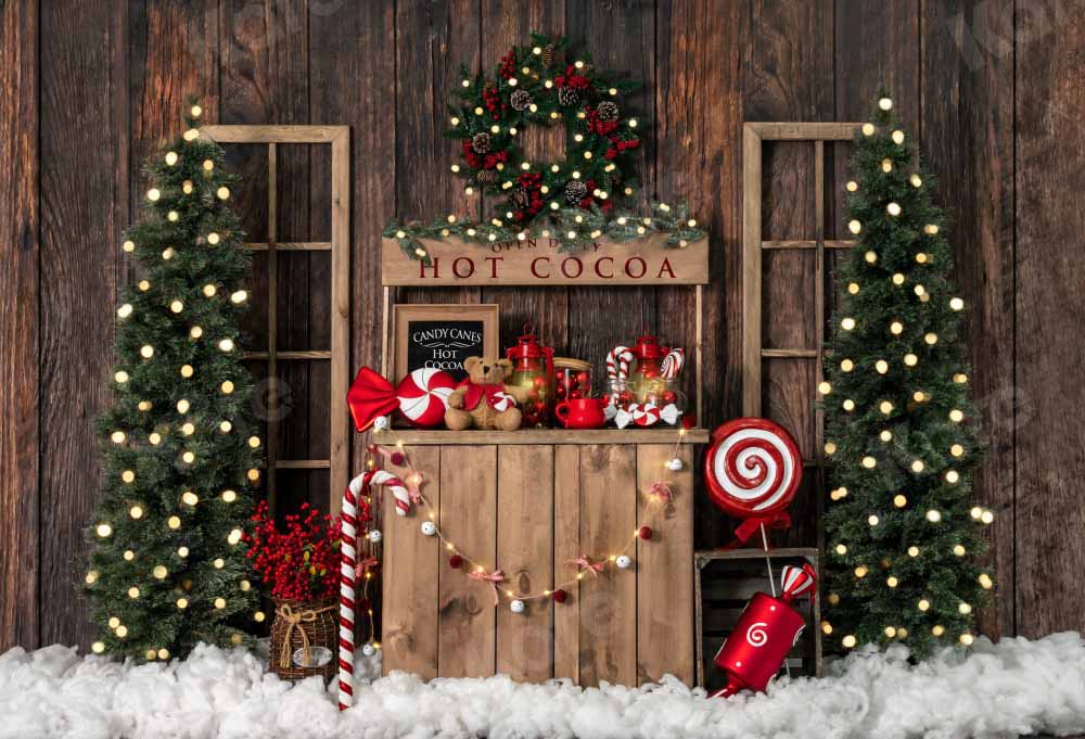 Albero di Natale in pile Sfondo Invernale Cioccolata Calda Progettato da Emetselch