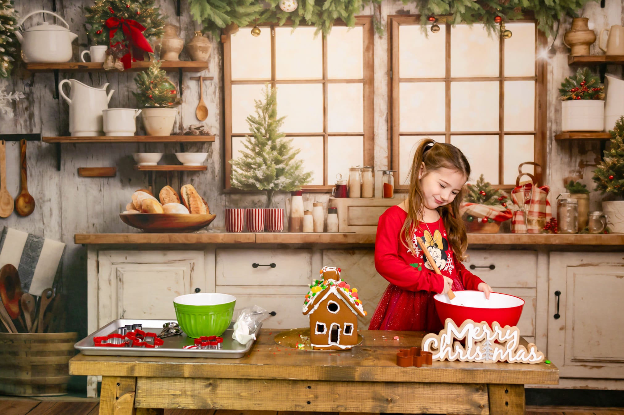 Kerstkeukenachtergrond ontworpen door Emetselch