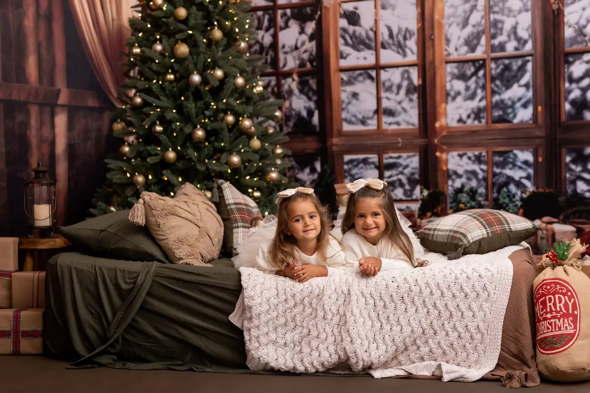 Kate Christmas Santa Room Window Sofa Backdrop Designed by Emetselch