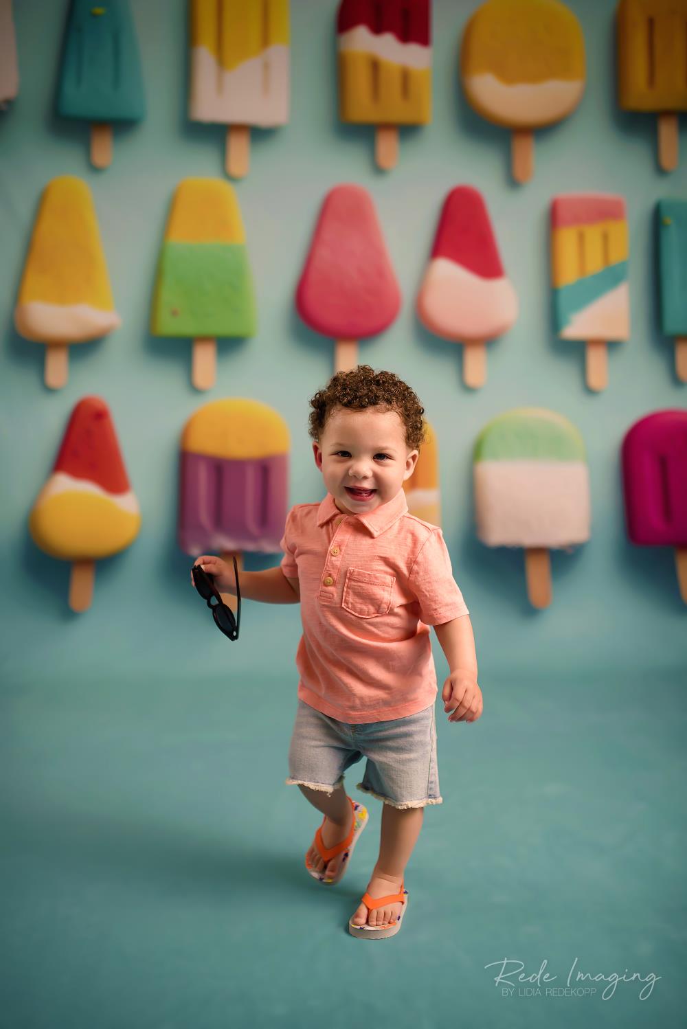 Zomer Popsicles Foto Achtergrond Ontworpen door Lidia Redekopp