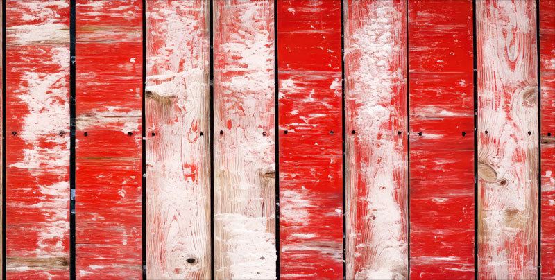 Kate Red White Distressed Vertical Wood Rubber Floor Mat designed by Mini MakeBelieve