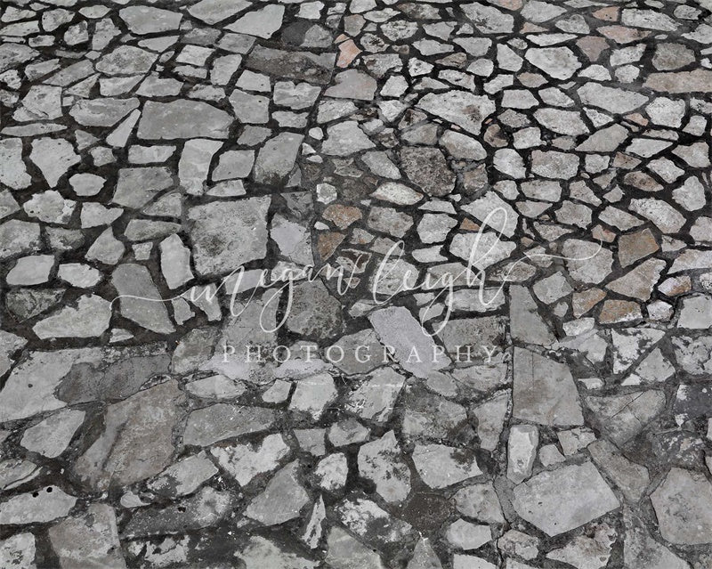 Tappeto per pavimento in gomma Kate Grey Stone Progettato da Megan Leigh Photography