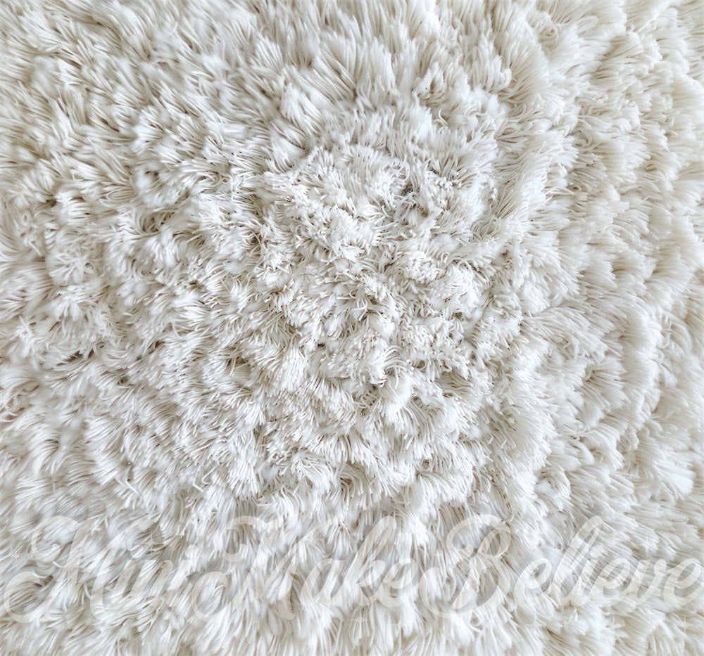 Kate White Fuzzy Shag Rug Floor Designed by Mini MakeBelieve