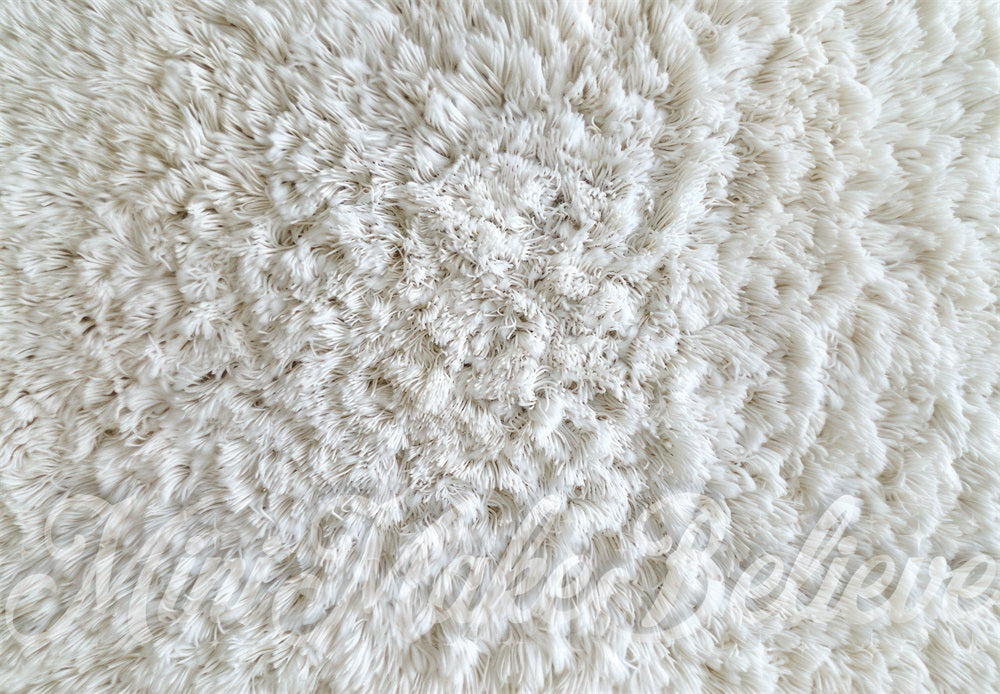 Kate White Fuzzy Shag Rug Floor Designed by Mini MakeBelieve