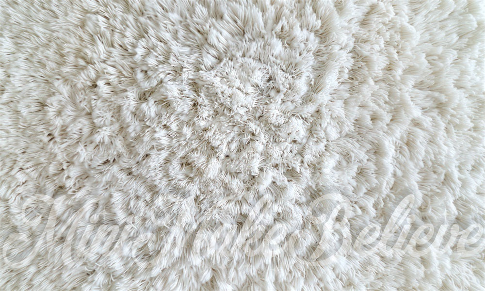 Kate White Fuzzy Shag Rug Floor Designed by Mini MakeBelieve