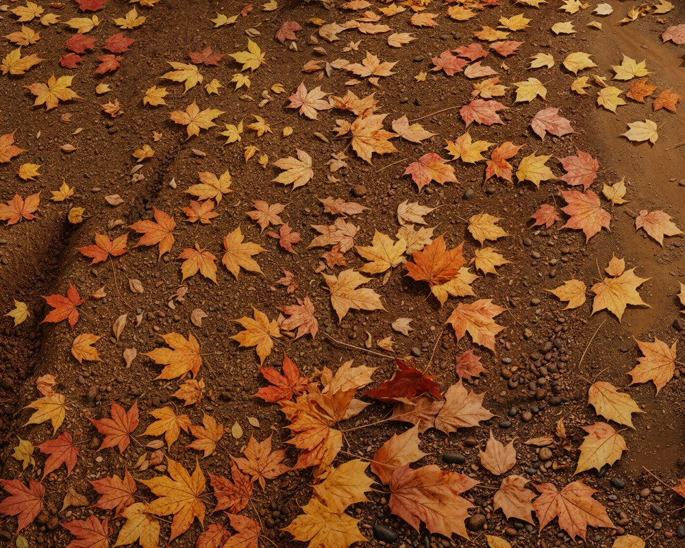 Kate Fall Fallen Leaves Rubber Floor Mat