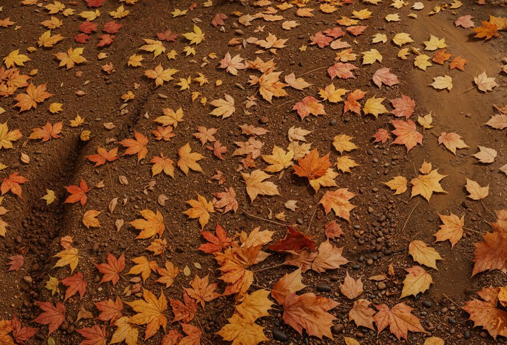 Kate Fall Fallen Leaves Rubber Floor Mat