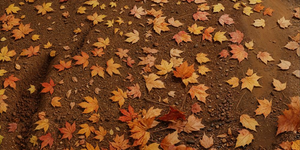 Kate Fall Fallen Leaves Rubber Floor Mat