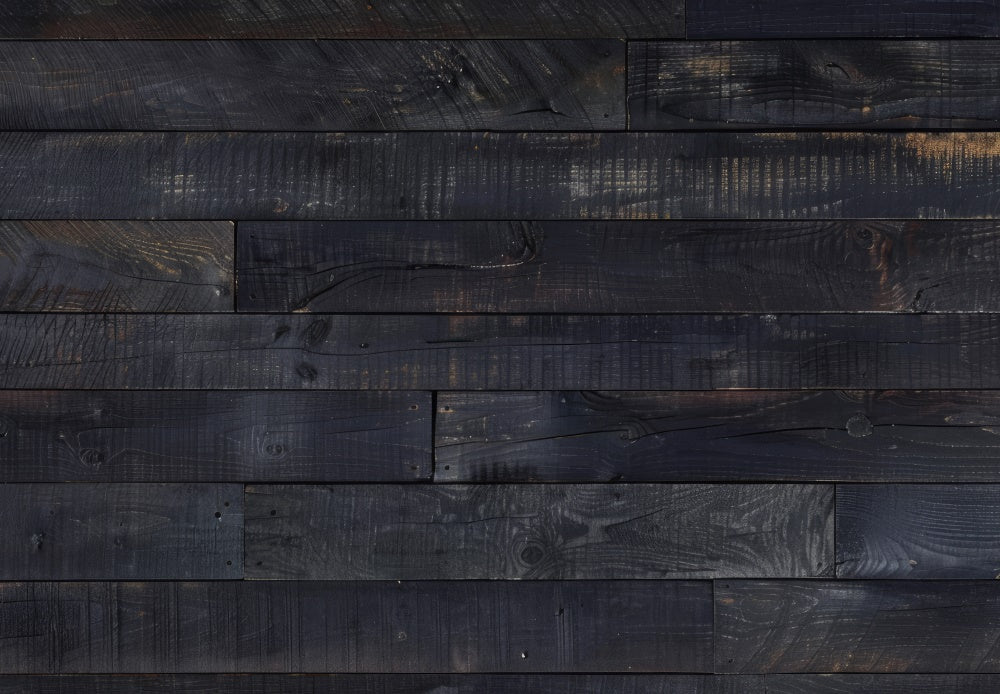 Kate Rustic Black Wood Floor Backdrop & Rubber Floor Mat Designed by Lidia Redekopp