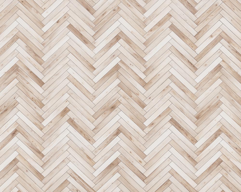 Kate Beige Herringbone Pattern Rubber Floor Mat