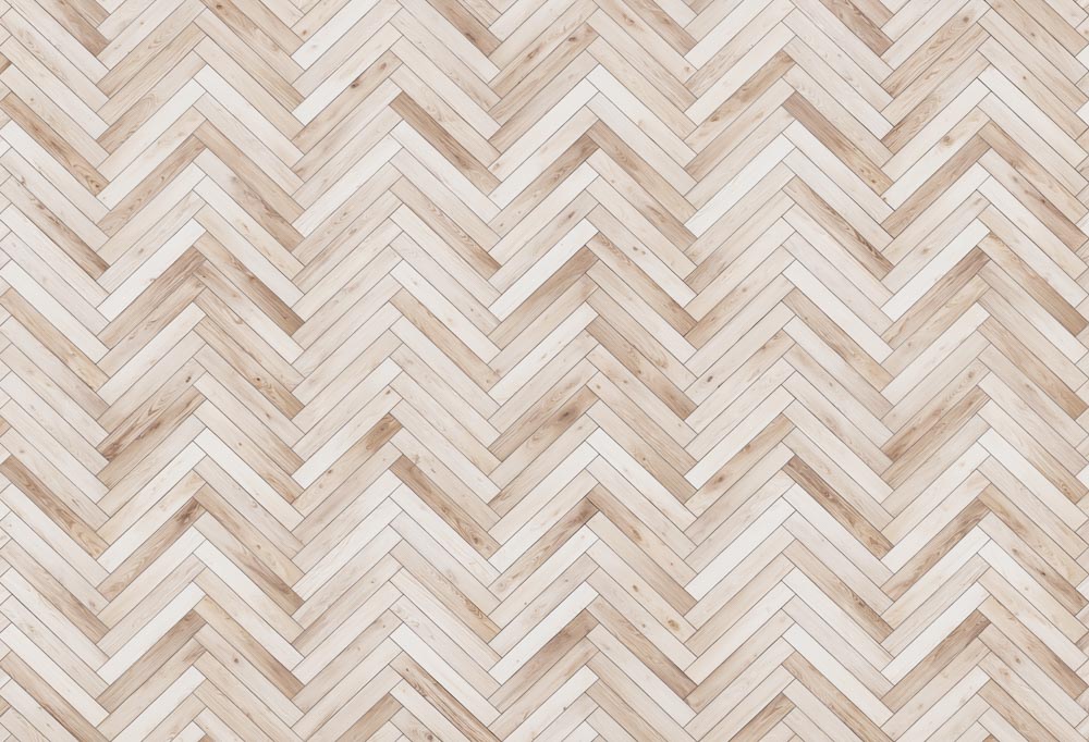 Kate Beige Herringbone Pattern Rubber Floor Mat