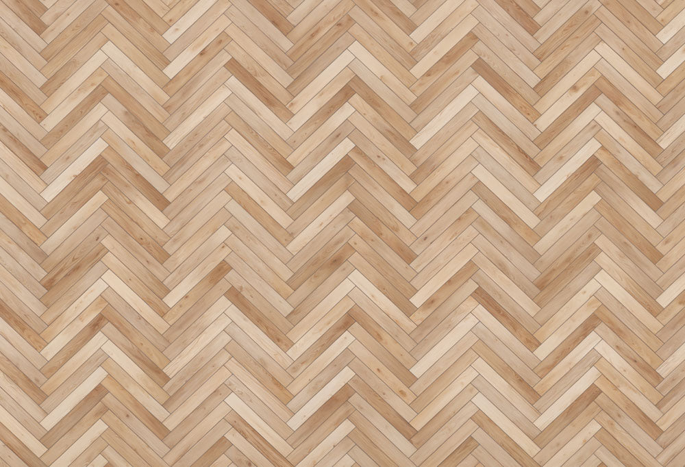 Kate Light Brown Herringbone Pattern Rubber Floor Mat