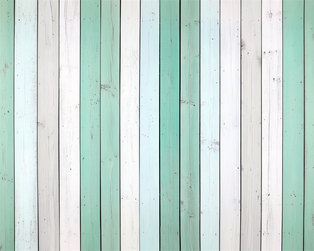 Kate Mint White Wooden Plank Floor Backdrop Designed by Mini MakeBelieve