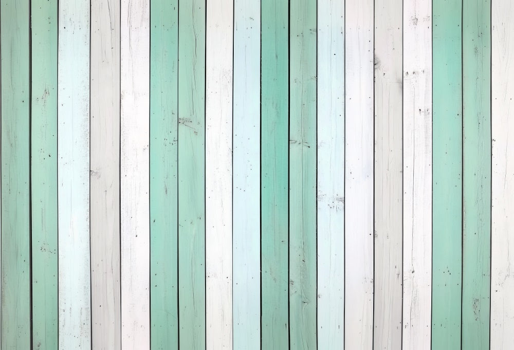 Kate Mint White Wooden Plank Floor Backdrop Designed by Mini MakeBelieve