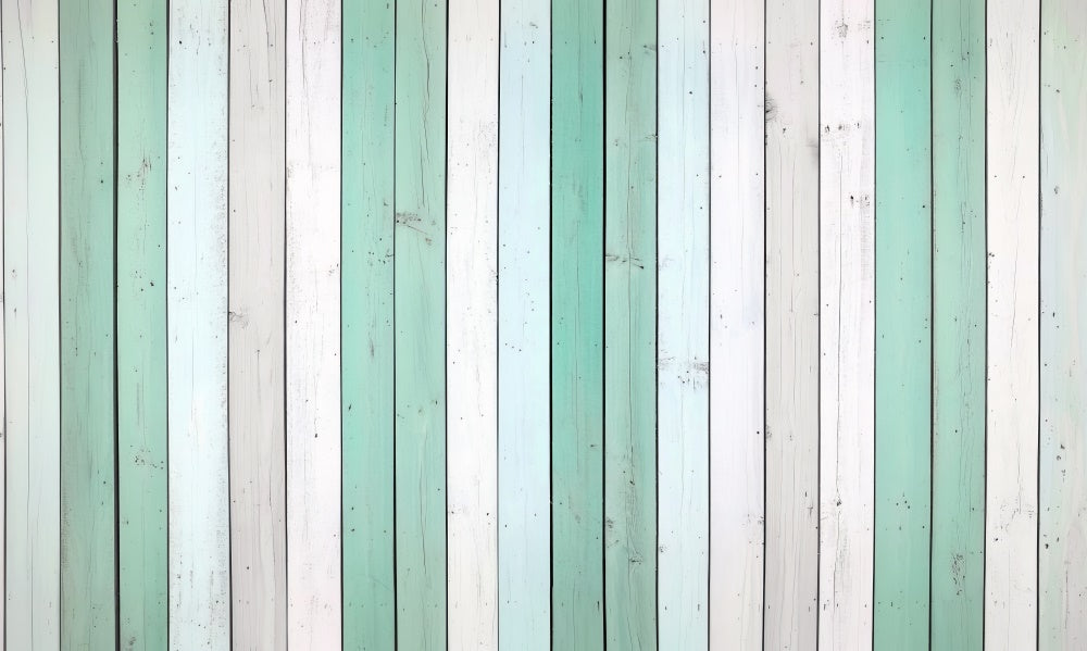 Kate Mint White Wooden Plank Floor Backdrop Designed by Mini MakeBelieve