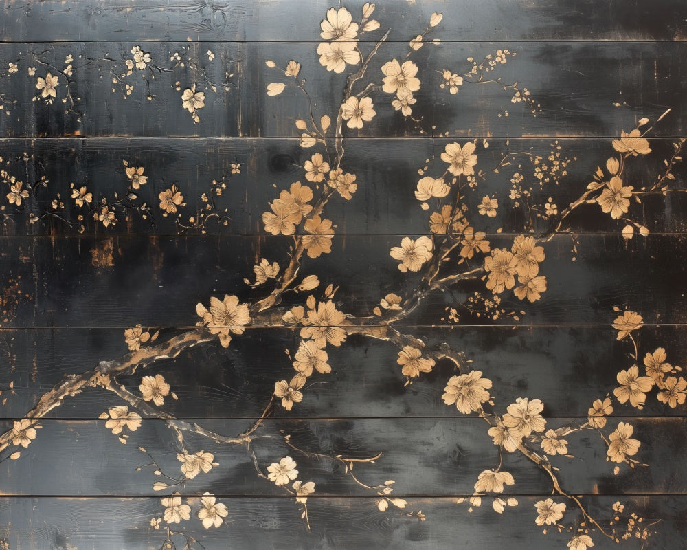 TEST Kate Vintage Floral Dark Wall Floor Backdrop Designed by Mini MakeBelieve