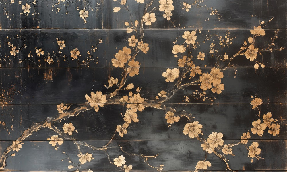 Kate Vintage Floral Dark Wall Floor Backdrop Designed by Mini MakeBelieve