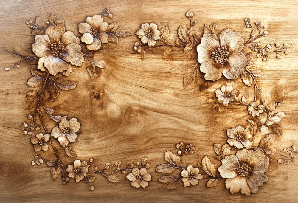 Kate Floral Wood Carving Floor Backdrop Designed by Mini MakeBelieve