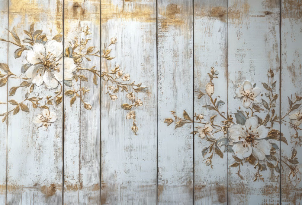 Kate Vintage Floral Wood Carving Floor Backdrop Designed by Mini MakeBelieve