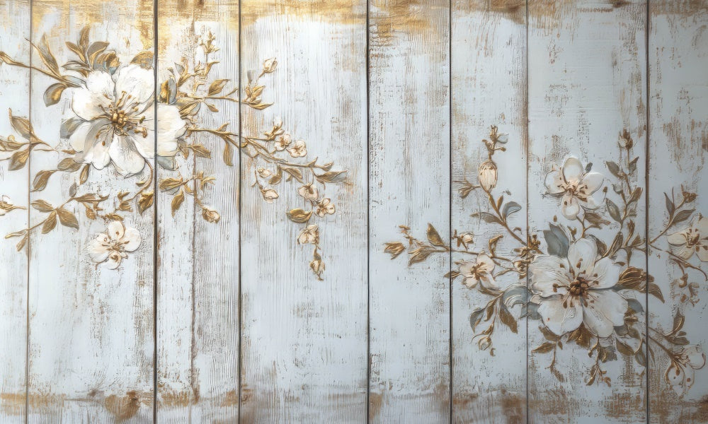 Kate Vintage Floral Wood Carving Floor Backdrop Designed by Mini MakeBelieve