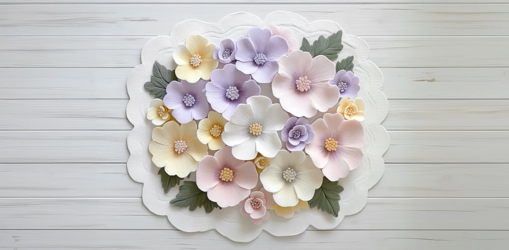 Kate Newborn Floral Pastel Rug Floor Backdrop Designed by Mini MakeBelieve