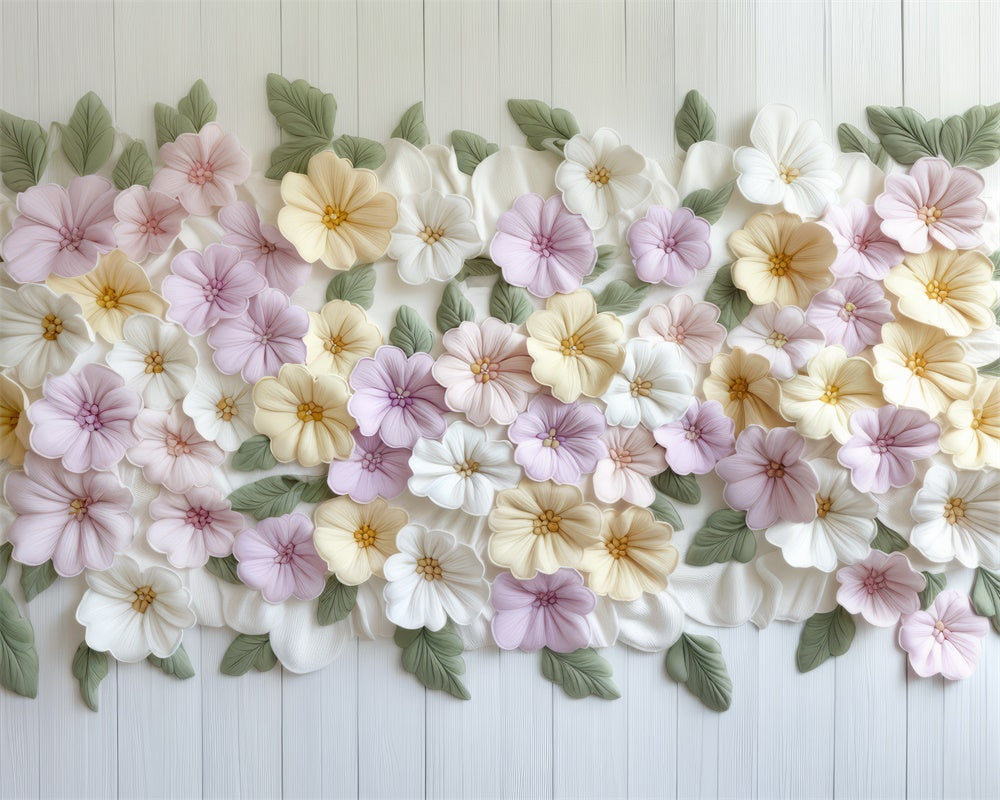 Kate Newborn Floral Pastel Floor Backdrop Designed by Mini MakeBelieve