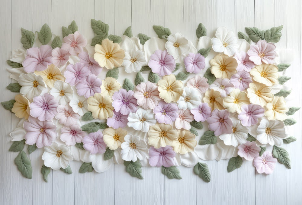 Kate Newborn Floral Pastel Floor Backdrop Designed by Mini MakeBelieve