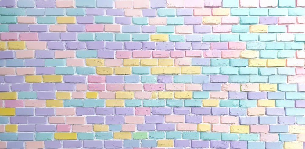 Kate Pastel Brick Wall Backdrop Designed by Mini MakeBelieve