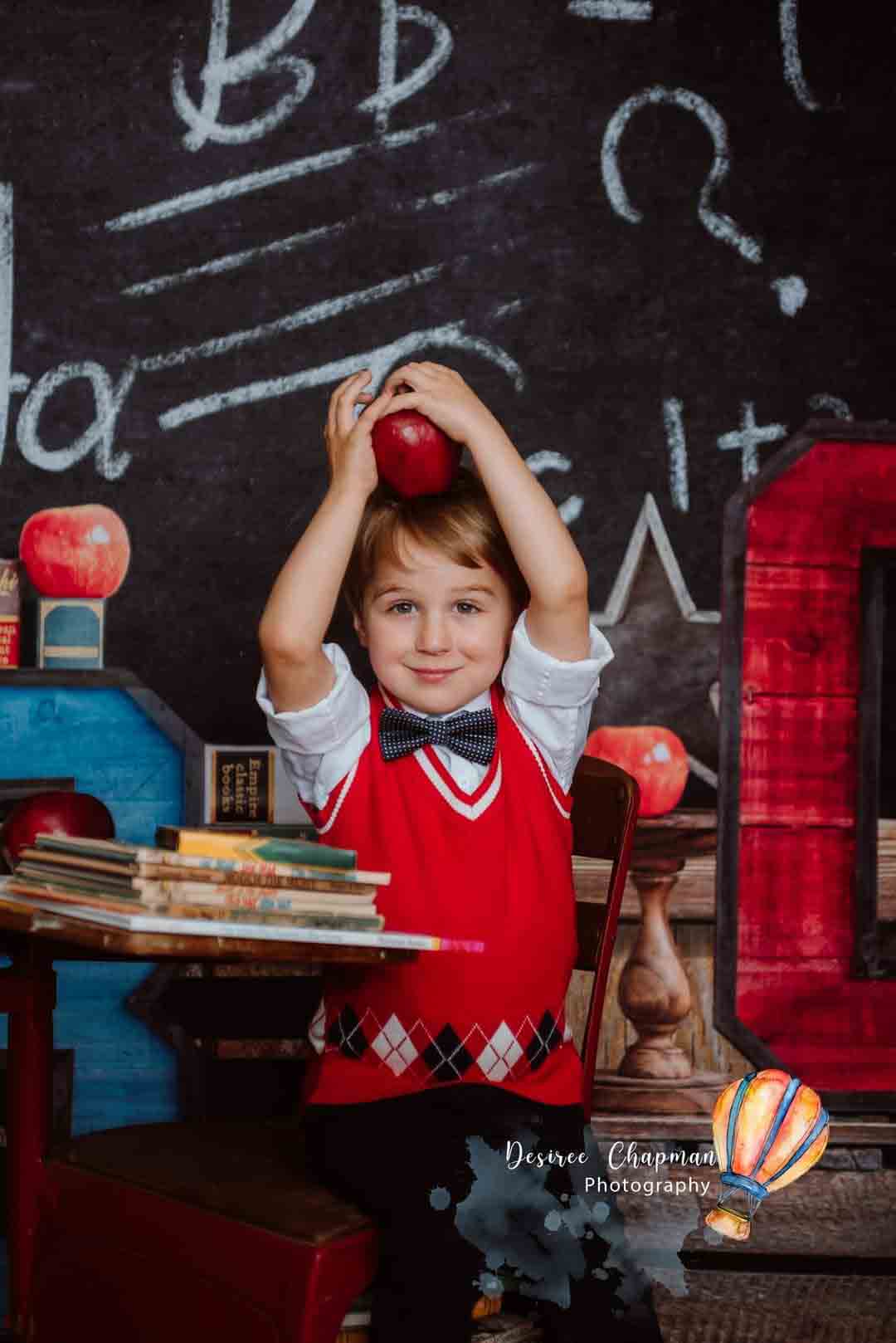 Kate Back to School Summer Blackboard Colorful ABC Backdrop